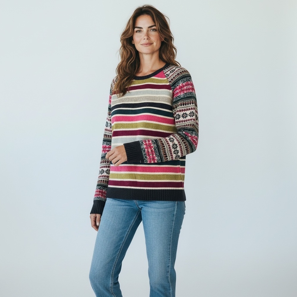 Tabitha Webb Wool Striped Multicolor Sweater